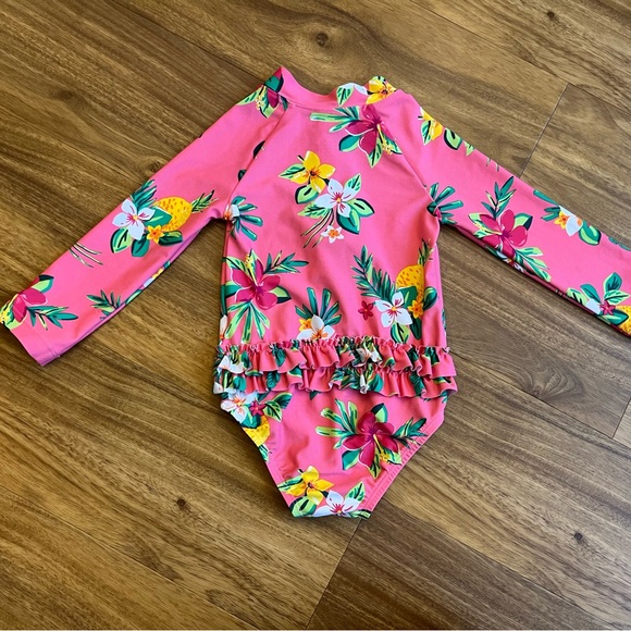 3 for $15 🌈 Carter’s Tropical Long Sleeve Rash Guard One-Piece Swim Suit - Picture 5 of 6